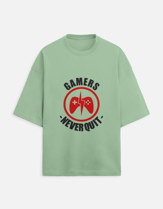 Gamers Never Quit Unisex Oversized Tee - WitWear.in -