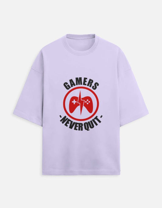 Gamers Never Quit Unisex Oversized Tee - WitWear.in - 