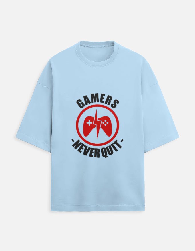 Gamers Never Quit Unisex Oversized Tee - WitWear.in - 