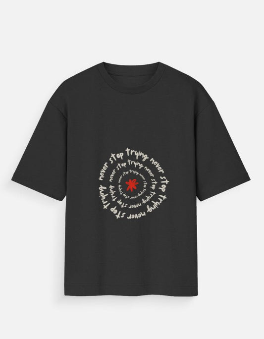 Never Stop Unisex Oversized T-Shirt - WitWear.in - 