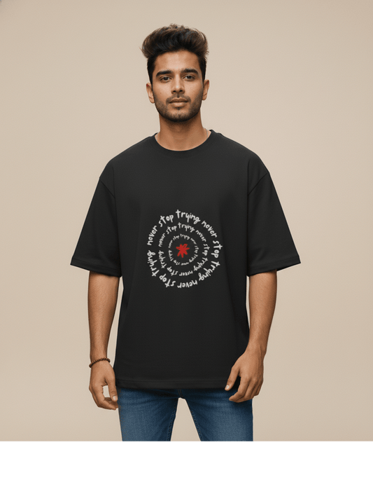 Never Stop Unisex Oversized T-Shirt - WitWear.in - 